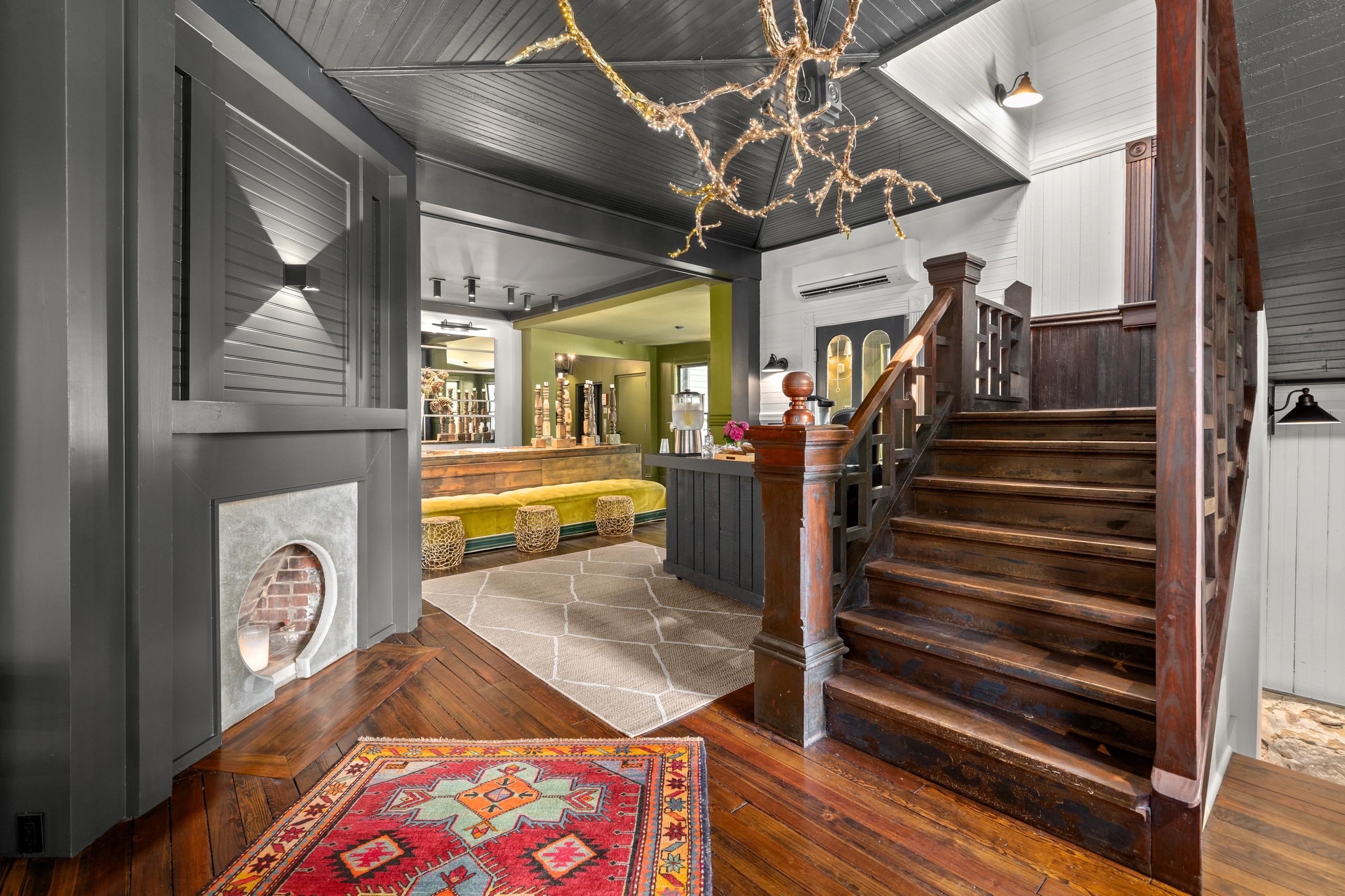 The Saluda Inn grand staircase
