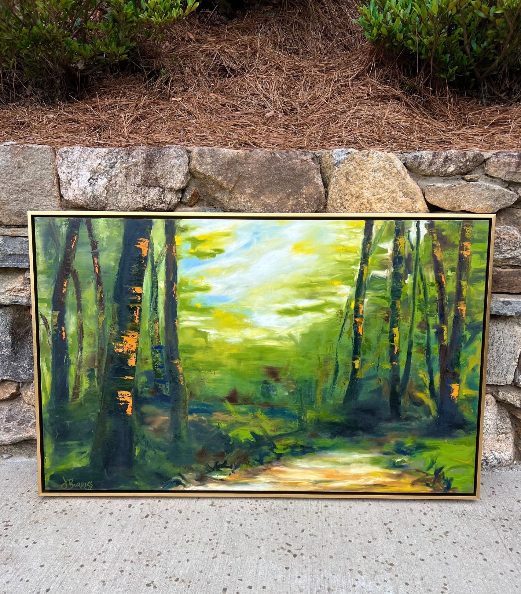 Forest Path — original oil painting by Jay Burriss / Franklin Studios