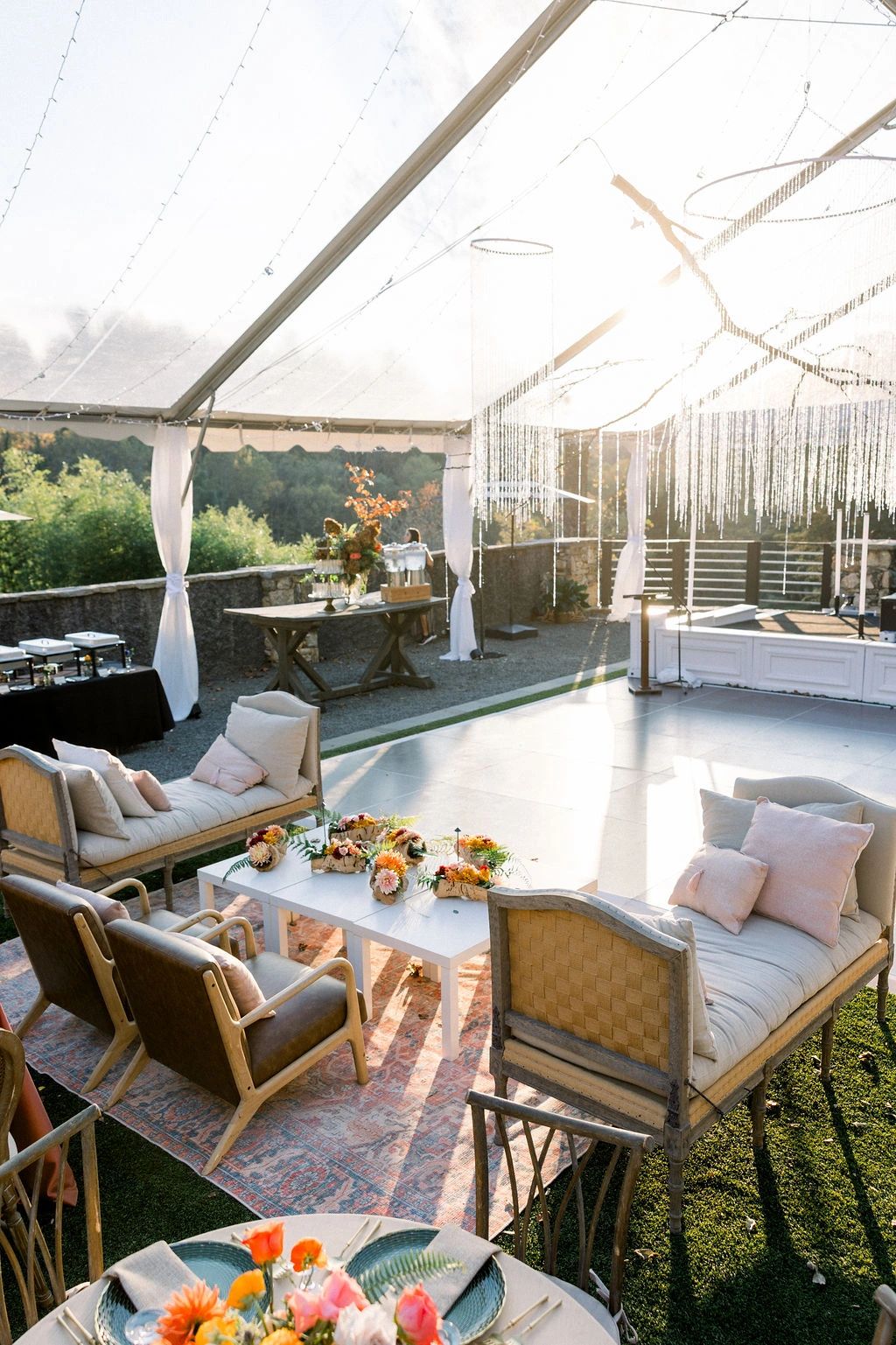 Wedding reception at The Saluda Inn, WNC boutique hotel wedding venue